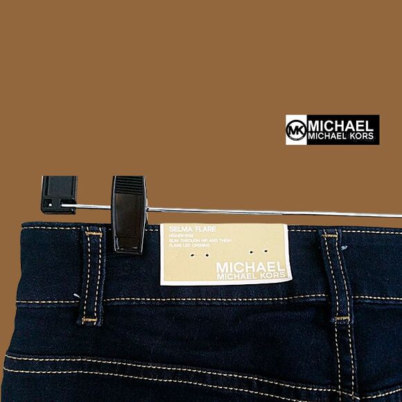 MICHAEL Michael Kors NEW Y2K SELMA High Rise Slim FLARE Leg Jean 8 - Picture 10 of 12